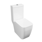 Kartell UK Genoa Square Rimless C/C WC Pan, C/C Cistern, Premium Soft Close Seat